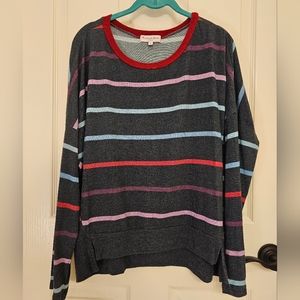 Micheal Stars Boyfriend Long Sleeve Top- Medium